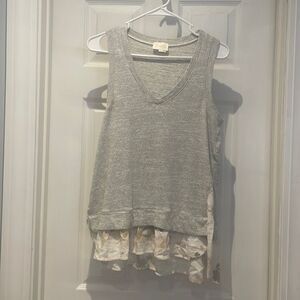 Anthropologie Deletta vneck floral blouse SZ medium